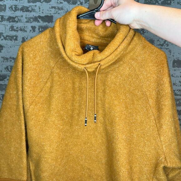 Nike Tops - Nike | women mustard yellow gold cowl neck pullover
